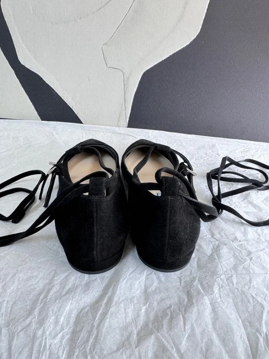 Prada | Suede Pointed Toe Lace-Up Flats Size 6 | Mint Condition | EU36 US6 - Picture 4 of 9